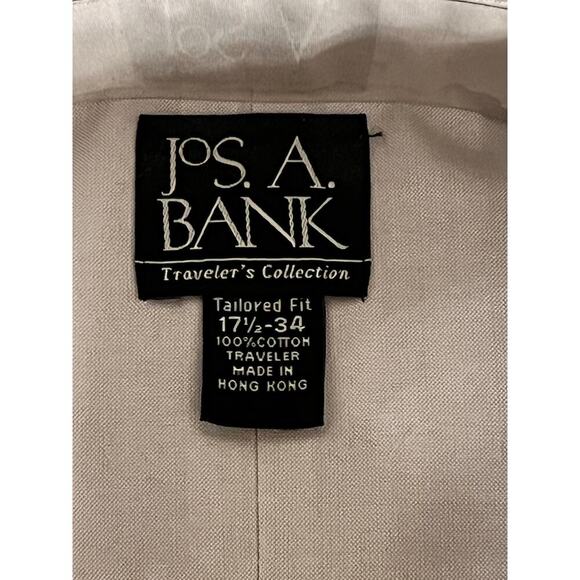 NWT Jos A Bank Traveler Collection Tailored Fit Button Down Dress Shirt 171/2-34 - Picture 3 of 6